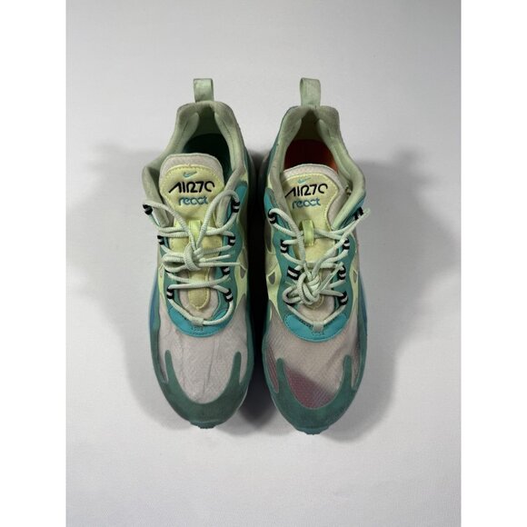 Nike Air Max 270 React Shoes Mens Size 9 Green Teal Running Sneakers AO4971-301 - Picture 3 of 9